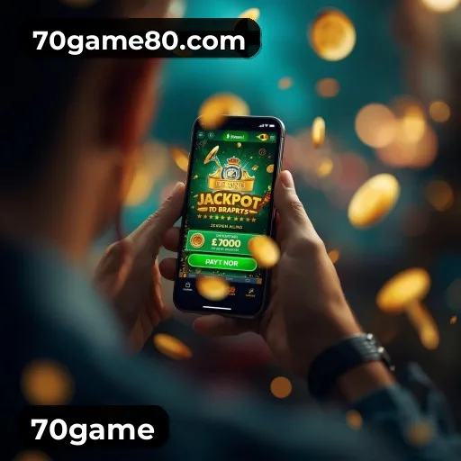 Aplicativo móvel 70game para iOS e Android